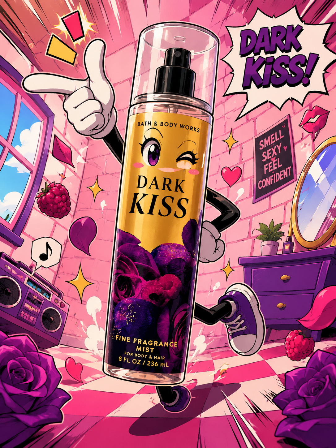 بادی میست Bath & Body Works Dark Kiss | رایحهای اغواکننده و ماندگار